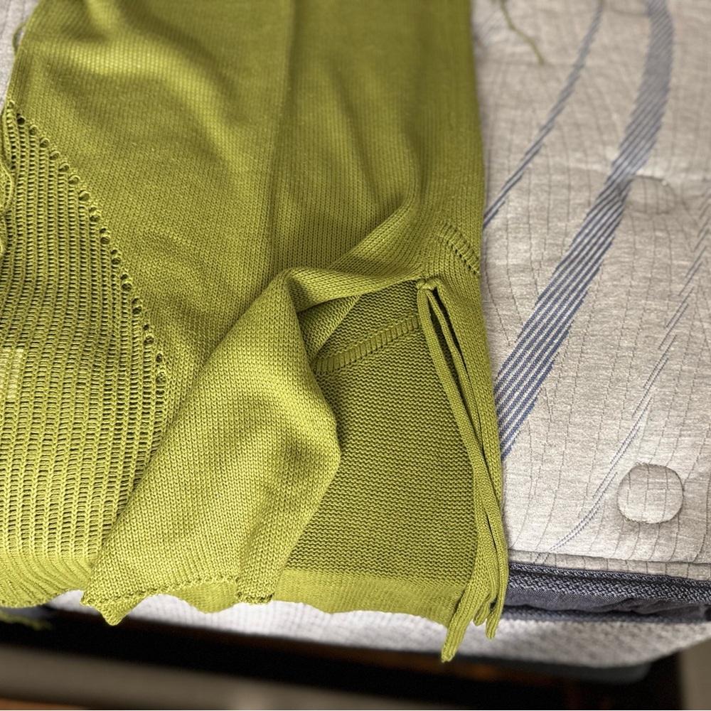 Green Knit Sweater Skirt